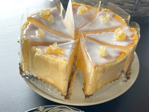 レモンのチーズケーキの画像